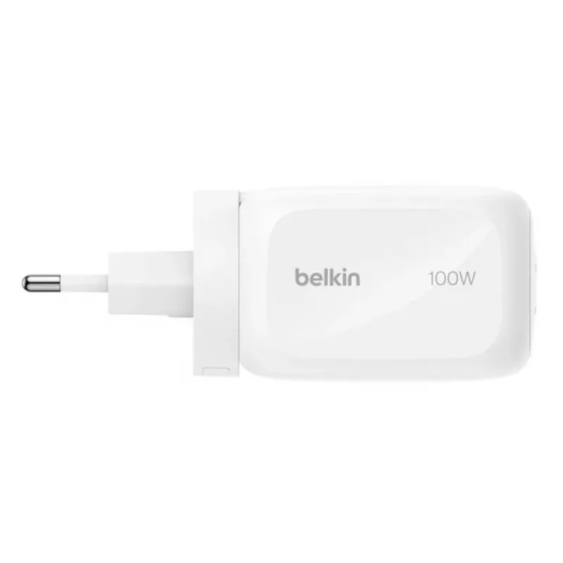 Carregador de parede Belkin BOOSTCHARGE 100W 2C1A WCH016HQWH com ficha substituível