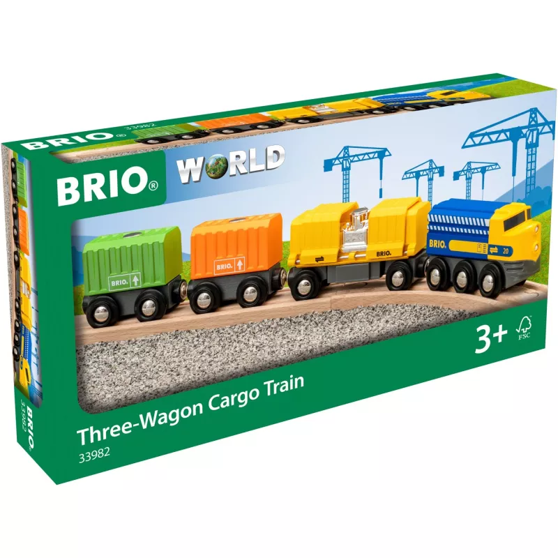 Comboio BRIO Three-Wagon Cargo Train