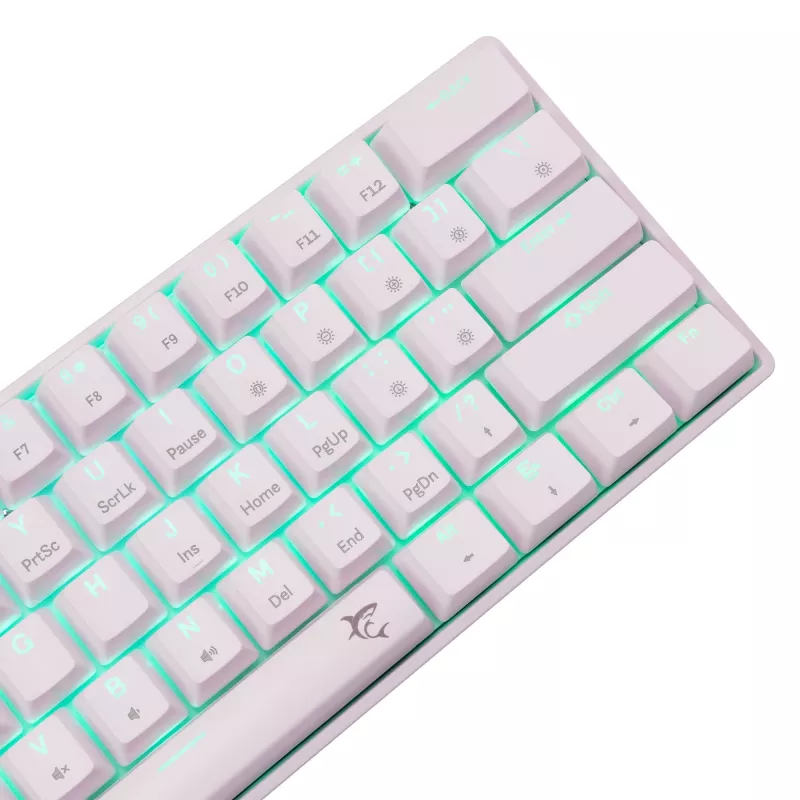 Teclado mecânico com fios White Shark Shinobi-2 (GK-004211) — layout US, interruptores Red, branco