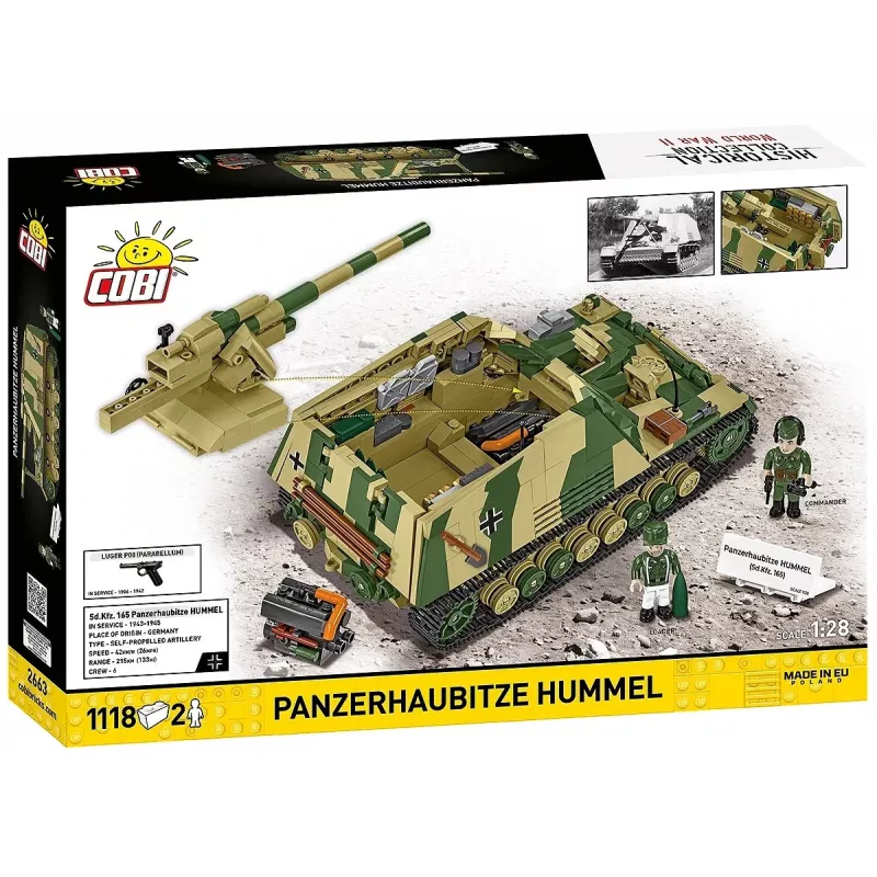 Conjunto de construção Cobi Panzerhaubitze Hummel 1118 peças kit de montagem