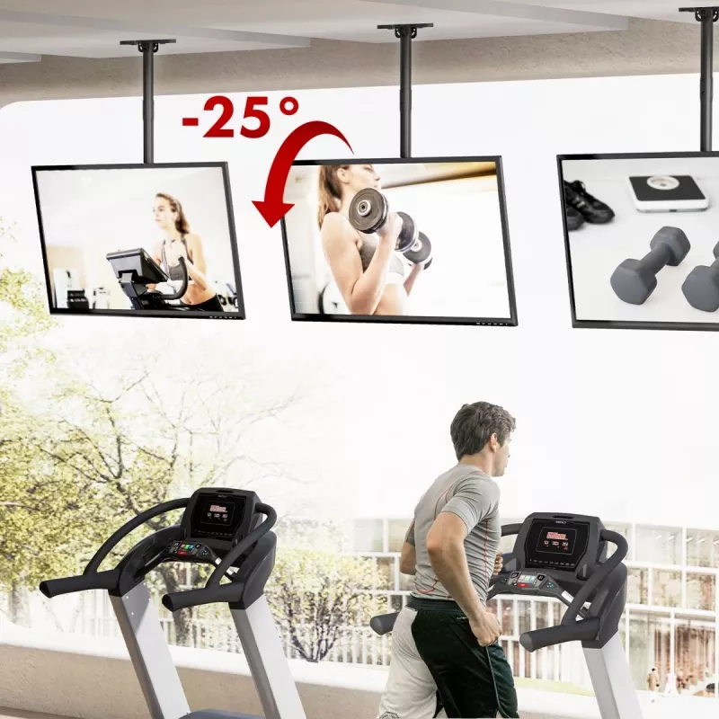 Suporte de TV de teto MACLEAN MC-112B, carga máx. 60 kg, inclinável e orientável