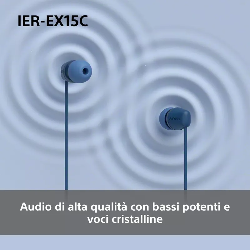 Headset Sony IER-EX15C Com fios In-Ear Chamadas/Música USB Type-C Preto