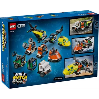 LEGO CITY 60505 Avião, camião de assistência e hovercraft