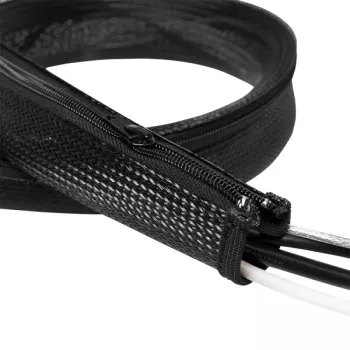 Tubo para cabos LogiLink com fecho de correr, 2,0 m, cinzento em poliéster, resistente à abrasão, à tração e à deformação, resistente ao choque, - 1 unid. (KAB0074)