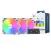 Módulo de ventoinha para caixa de computador Montech GF120 V2 ARGB 12 cm branco 3 unid.