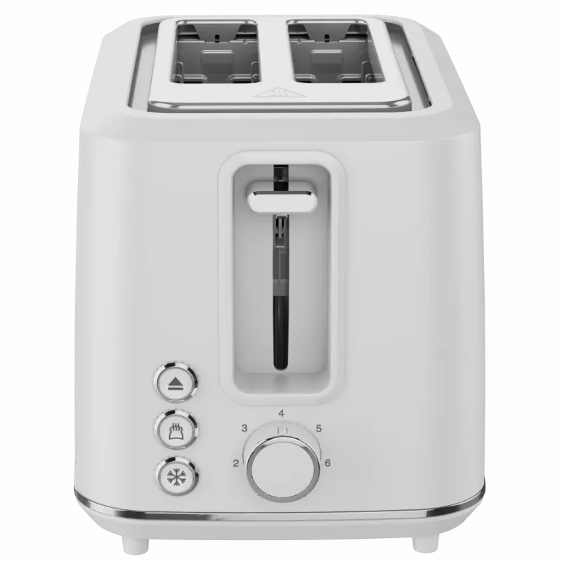 Torradeira elétrica, branca, 220-240V, 50-60Hz, 920-1080W, 2 ranhuras, 3 modos, 7 níveis de tostagem