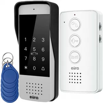 Videoporteiro com fios Eura ADP-34A3 branco — sistema de 2 fios, posto interno