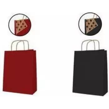 Saco de presente agipa 101648 – saco de presente em papel kraft vermelho 350 × 400 mm com cordão