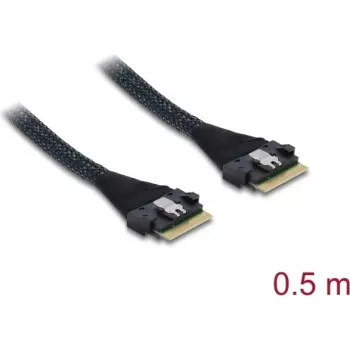 Cabo DELOCK PCIe 4.0 slim SAS SFF-8654 8i (0,5 m) modelo 82303