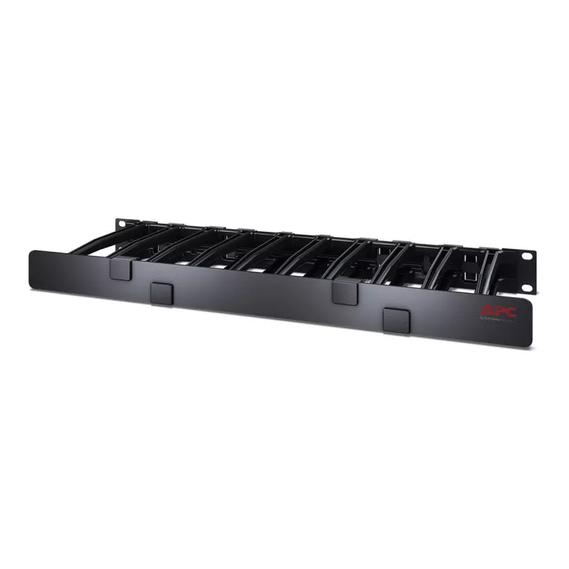 APC AR8612 organizador de cabos horizontal, de um só lado com tampa, 1U, 150 mm (6") de profundidade, preto