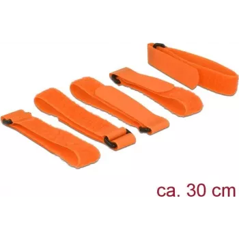 Fecho de velcro DeLOCK 18707 laranja 5 unid.