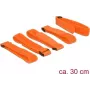Fecho de velcro DeLOCK 18707 laranja 5 unid.