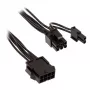 Adaptador Kolink de CPU de 4+4 pinos para PCIe de 6+2 pinos, 0,35 m, preto