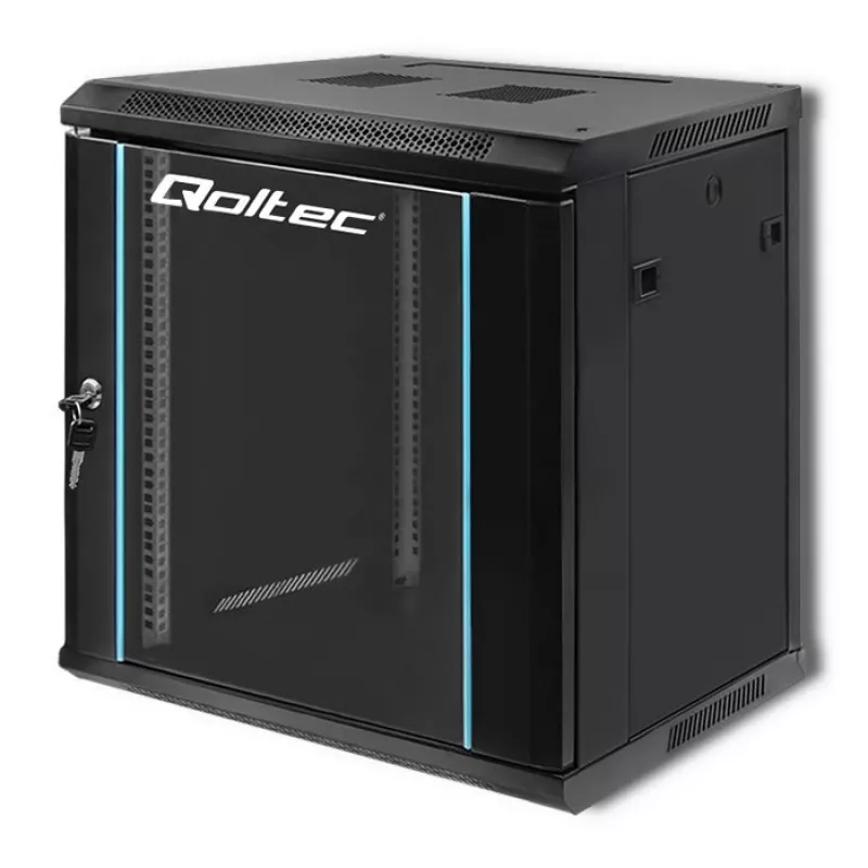 Armário rack 19 polegadas QOLTEC 54464 12U 600x635x450 preto
