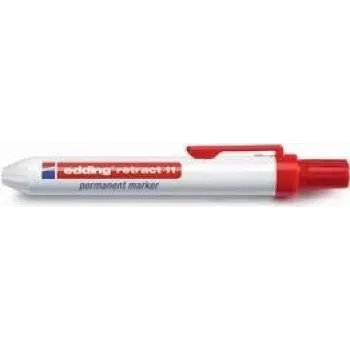 Marcador permanente Edding Retract 11 ponta redonda vermelho