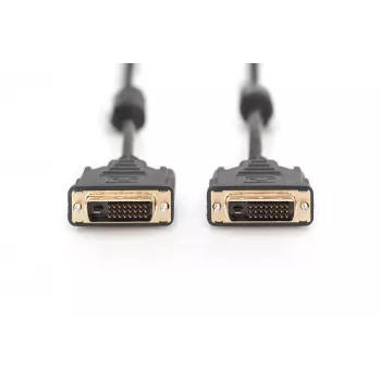 Cabo de monitor ASSMANN DVI macho/macho 3m Dual Link 2 núcleos de ferrite cabo de ligação K8 bulk 24+1 (AK-320101-030-S)