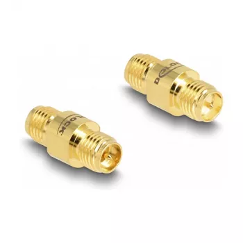 Adaptador DeLOCK RP-SMA conector fêmea para RP-SMA conector fêmea C6801 tipo de conector RP-SMA