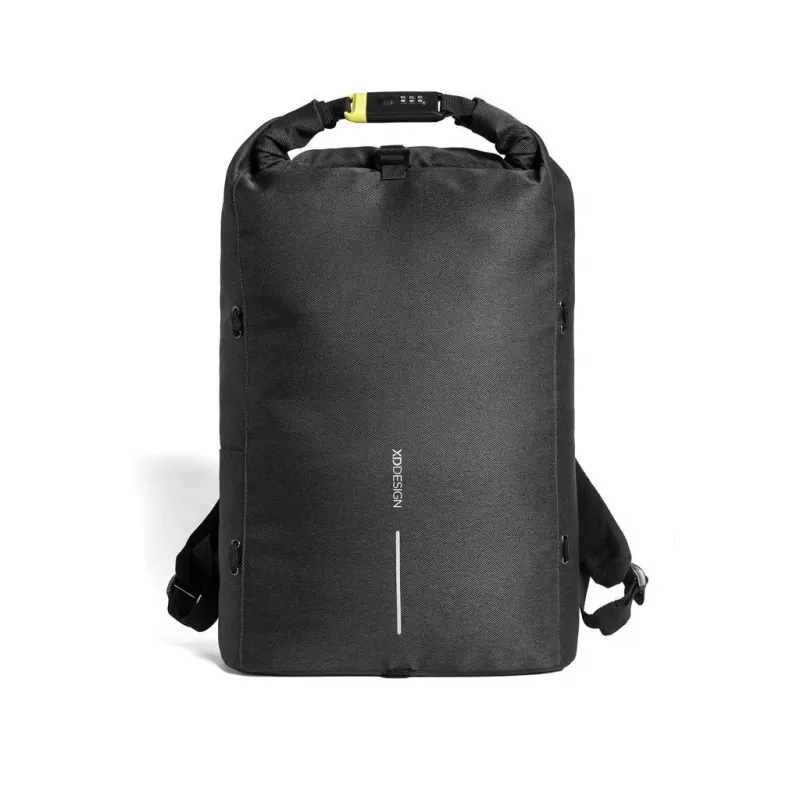 XD Design Bobby Urban Lite P705.501 mochila antirroubo para portátil, 15 polegadas, 22 l (expansível até 27 l), resistente à água, bolsos RFID, correia para bagagem, preta