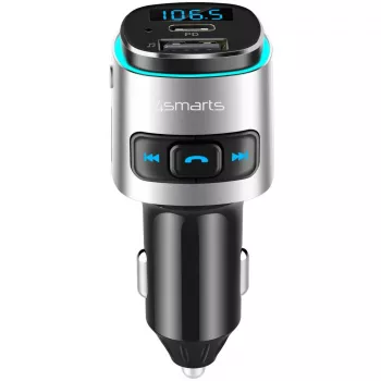 Transmissor FM 4smarts 456201 isqueiro preto prateado AM FM Bluetooth