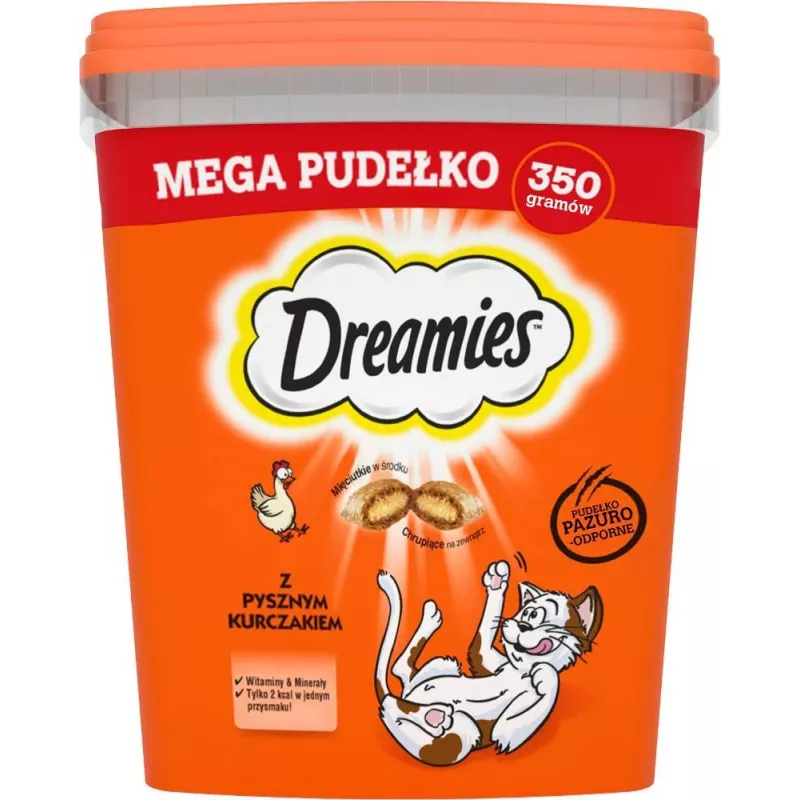 Dreamies snacks para gatos de sabores variados com frango e queijo, 350 g