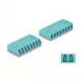 Acoplador de fibra ótica HD LC Octuplex fêmea para LC Octuplex fêmea DeLOCK aqua