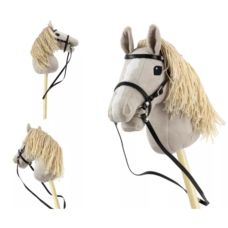 Cavalo de pau de peluche Milly Mally 6626 cinzento-claro – milly mally peluche, cavalo de pau para montar