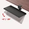Suporte de teclado sob a secretária Maclean, carga máx. 5 kg, ajustável horizontal e verticalmente, preto, MC-108 B