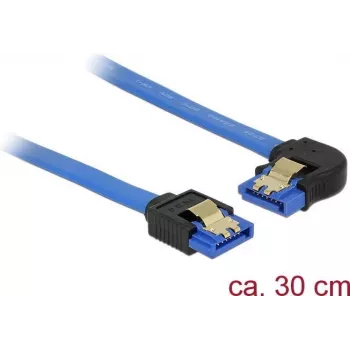 Cabo SATA DeLOCK 84984 0,3 m SATA 7 pinos preto azul