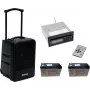 Sistema de PA portátil sem fios Omnitronic MOM-10BT4 com leitor de CD, USB, SD e 2 baterias recarregáveis