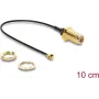 Cabo coaxial DELOCK 67413, SMA para I-PEX MHF1, 1,13 mm, 0,1 m, preto