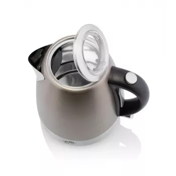 Chaleira elétrica ETA 1,2 L 2100 W, corpo em aço inoxidável, cinzento