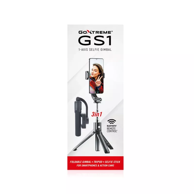 Gimbal GoXtreme GS1 dobrável para smartphones e action cams