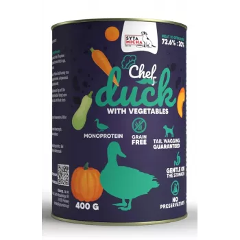 SYTA MICHA Chef Pato com legumes - Ração húmida para cães - 400 g