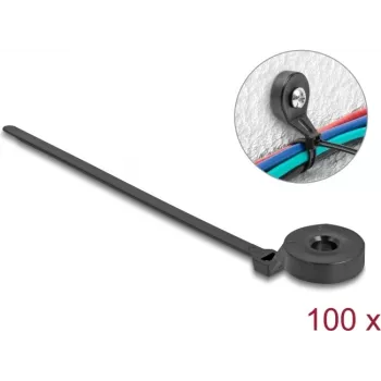Abraçadeira de cabo DELOCK 18915 180×6 mm preto, nylon, 180 mm de comprimento, 6 mm de largura