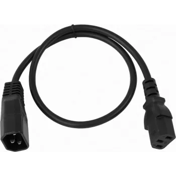 Cabo de extensão de alimentação Omnitronic 30235103, 3 condutores 0,75 mm², 0,6 m, preto