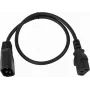 Cabo de extensão de alimentação Omnitronic 30235103, 3 condutores 0,75 mm², 0,6 m, preto