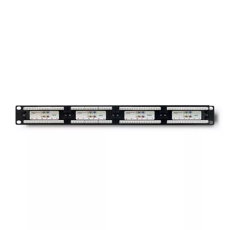 Patch panel RACK 24 portas, Cat.6 UTP