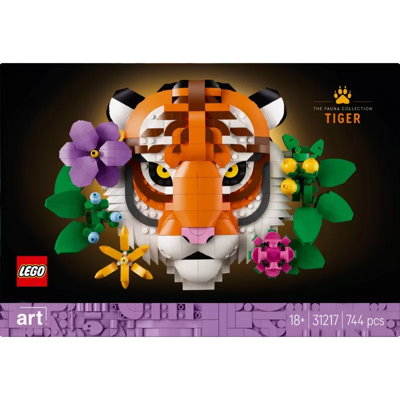 Brinquedo de construção LEGO Art Fauna Collection Tigre Conjunto 31217 – modelo de tigre para construir