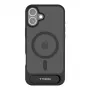 Capa de proteção Torras Pstand Series para iPhone 16 Plus – preto, perfil fino, suporte integrado