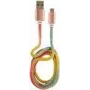 Cabo LC-POWER USB-Micro-1M-3 1 m arco-íris com brilho, USB-A para Micro-USB (LC-C-USB-MICRO-1M-3)