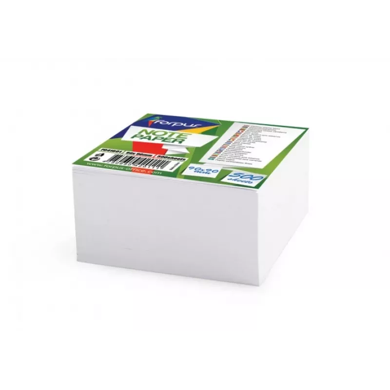 Notas Forpus, 9x9 cm, branco, colado (500) 0716-009