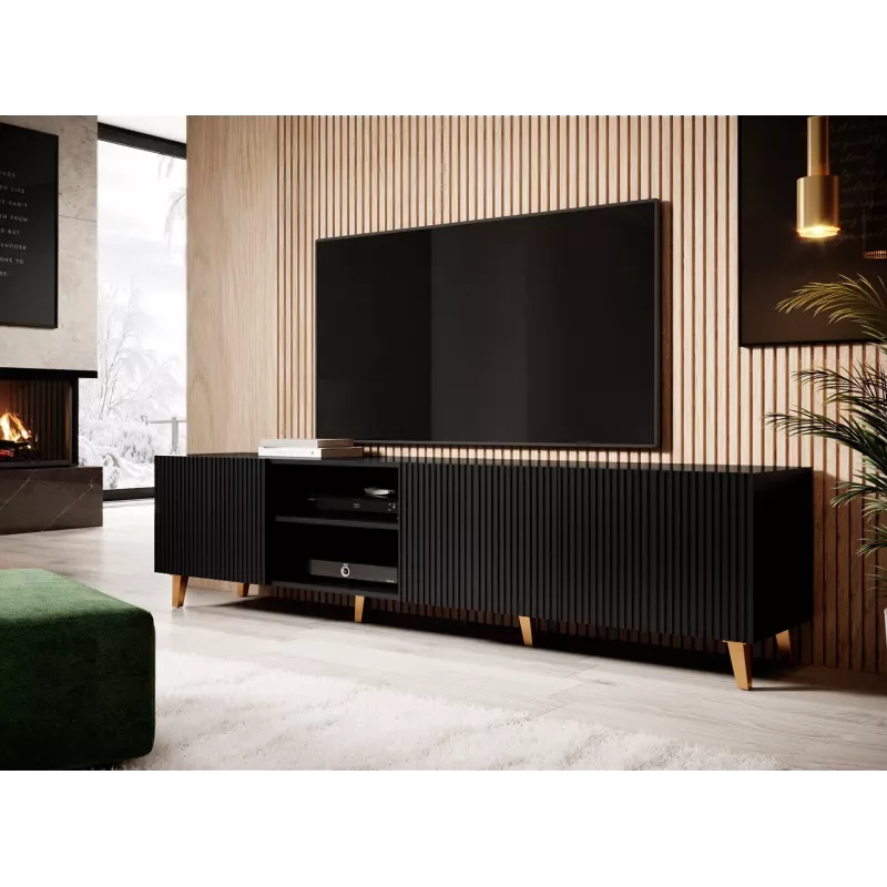Móvel RTV Cama PAFOS 200x42x52 preto mate
