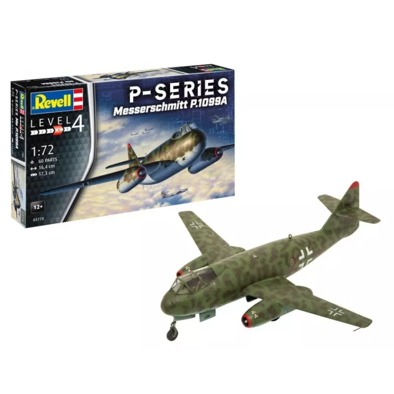 Modelo em plástico avião REVELL Messerschmitt P.1099A-P-SER escala 1/72