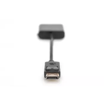 Cabo adaptador DisplayPort Assmann, DP - DVI (24+5) M/F, 0,15 m com bloqueio, compatível com DP 1.1, UL, azul, sem blindagem, 32AWG (AK-340409-001-S)