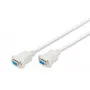 Cabo de ligação null modem Assmann. D-Sub9 M/M. 3,0 m. Coberturas de encaixe. be (AK-610100-030-E)