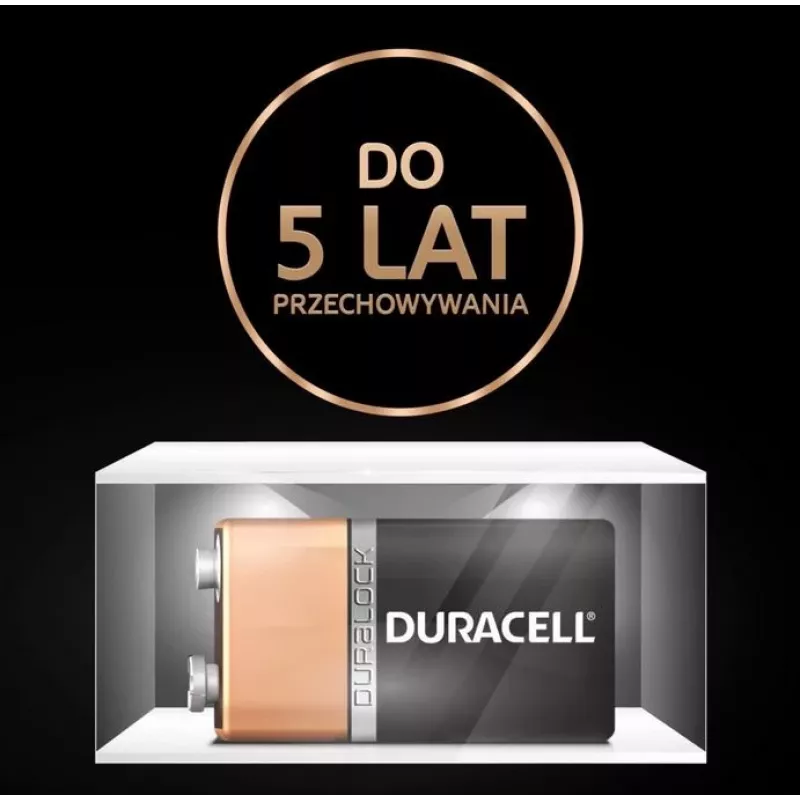 Pilha Duracell 9V embalagem individual 9VDUR BT0009