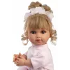 Boneca bebé Llorens Elena Ballerina altura 35 mm tecido e vinil bege rosa branco recomendada a partir dos 3+
