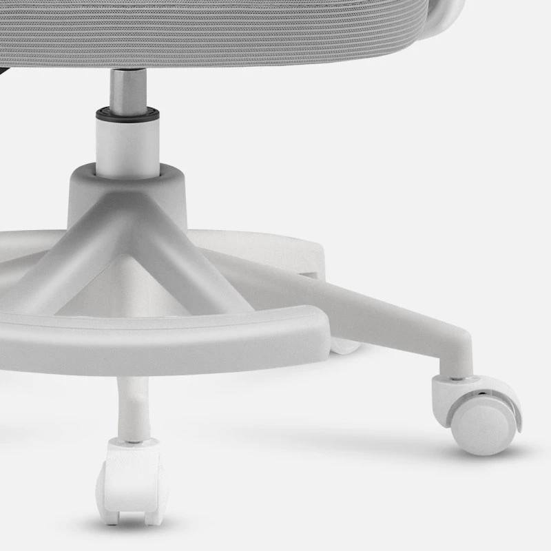 Cadeira giratória mark adler Junior 4.5 cinzento — cadeira de escritório ergonómica, altura ajustável 40–50 cm, encosto em rede, base com rodas, braços, apoio lombar