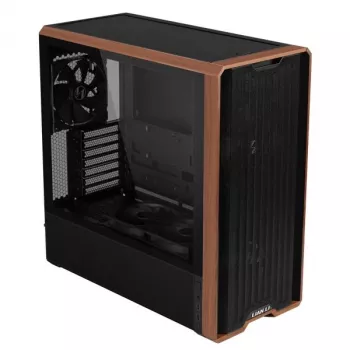Caixa de PC Lian Li Lancool LAN217X Midi Tower preto, madeira
