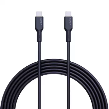 AUKEY CB-SCC241 USB-C Power Delivery PD 240W 5A 20V 1m nylon preto - D